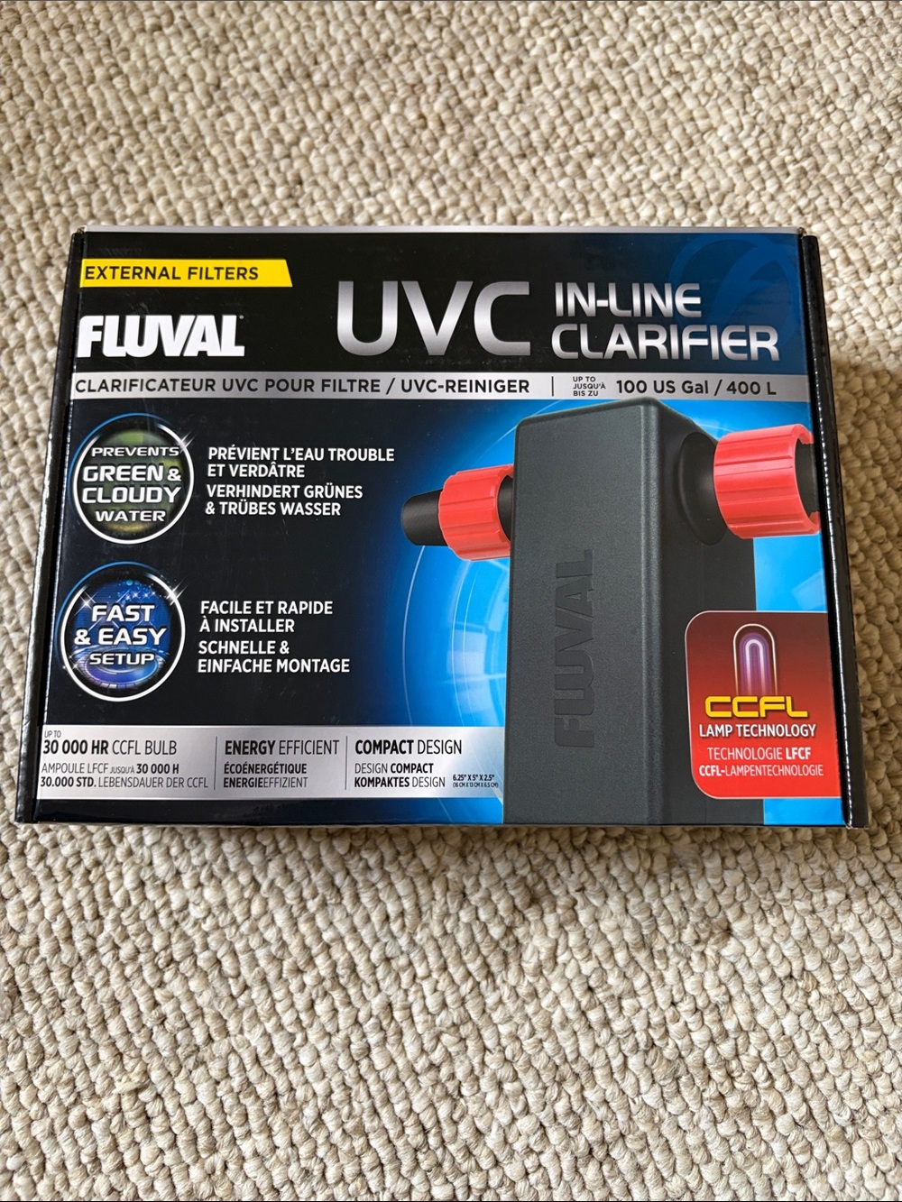 FLUVAL UVC In-Line Water Clarifier Aquarium FISH